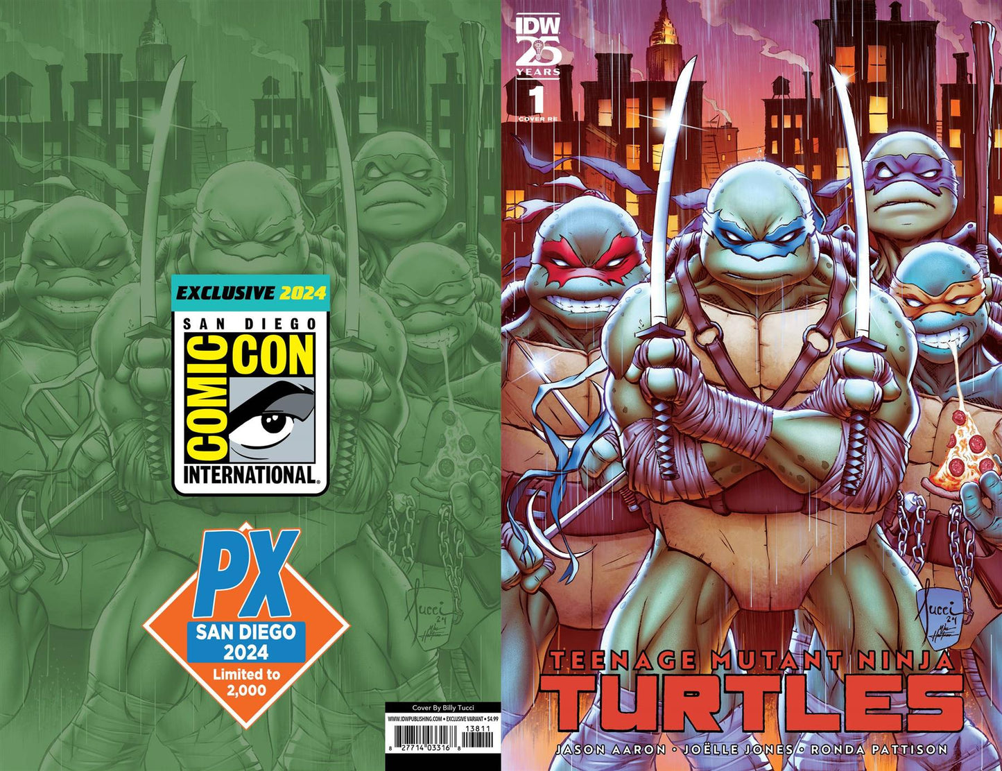 Sdcc 2024 Teenage Mutant Ninja Turtles Px #1 Tucci Color Idw-prh Comic Book
