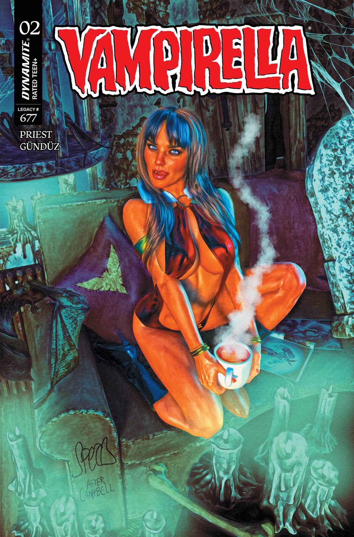 Vampirella (2025) #2 Cvr Zd Foc 10 Copy Incv Spears Blue Dynamite Comic Book