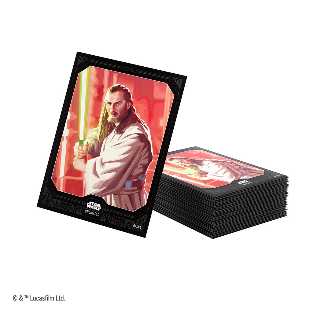 Star Wars Unlimited Legends of the Force Premium Art Sleeve Qui-Gon Jinn By Gamegenic