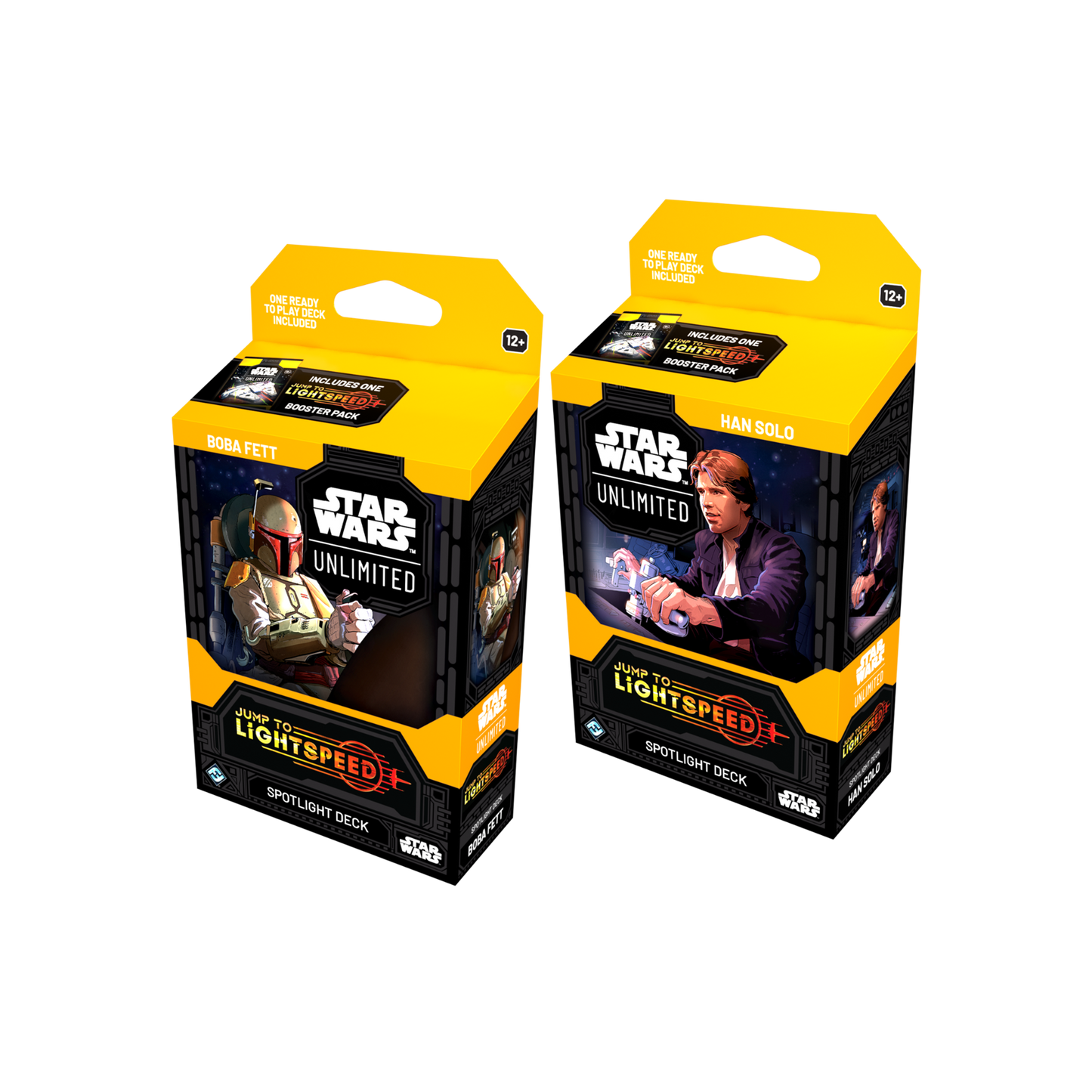 Star Wars Unlimited TCG Jump to Lightspeed Spotlight Decks Han Solo and Boba Fett By Fantasy Flight Games