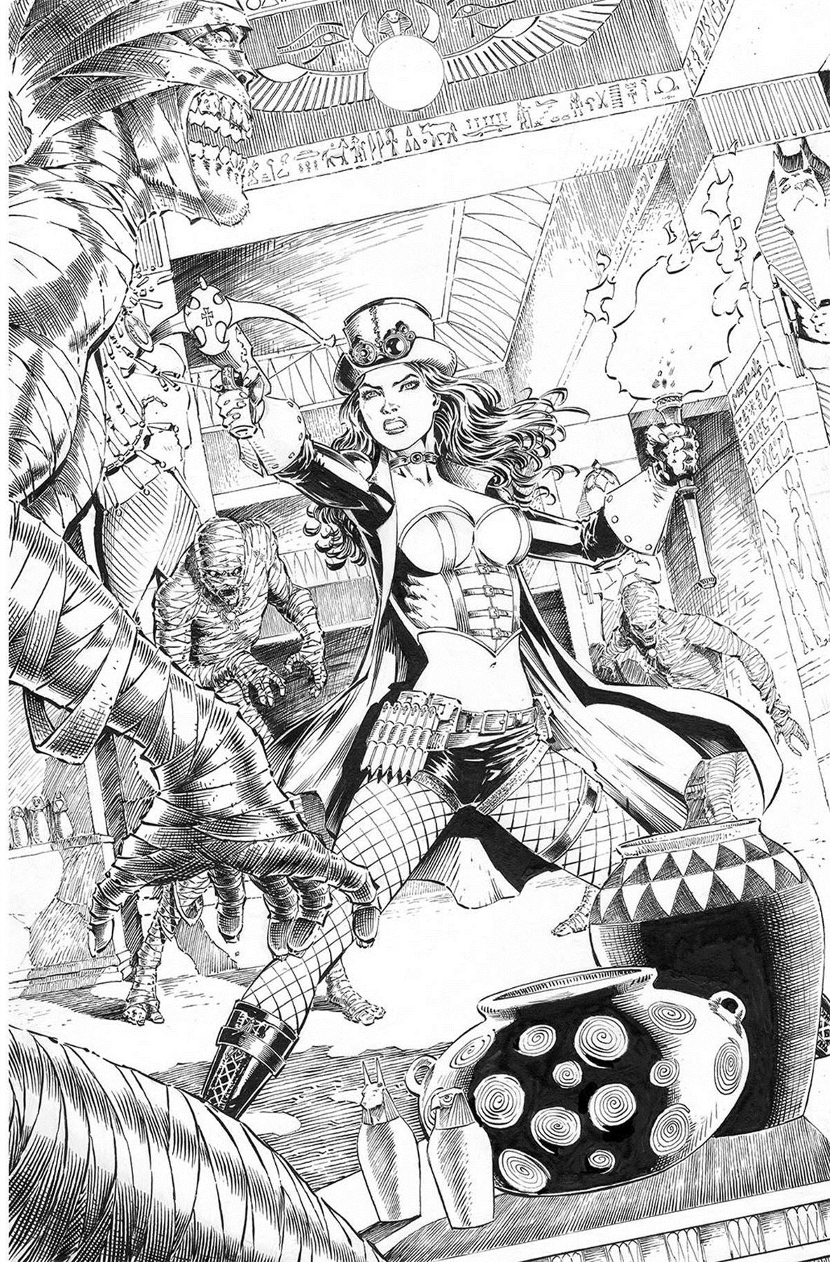 Gft Van Helsing Vs The Mummy Of Amun Ra #1 (Cvr D Metcalf) Zenescope Entertainment Inc Comic Book