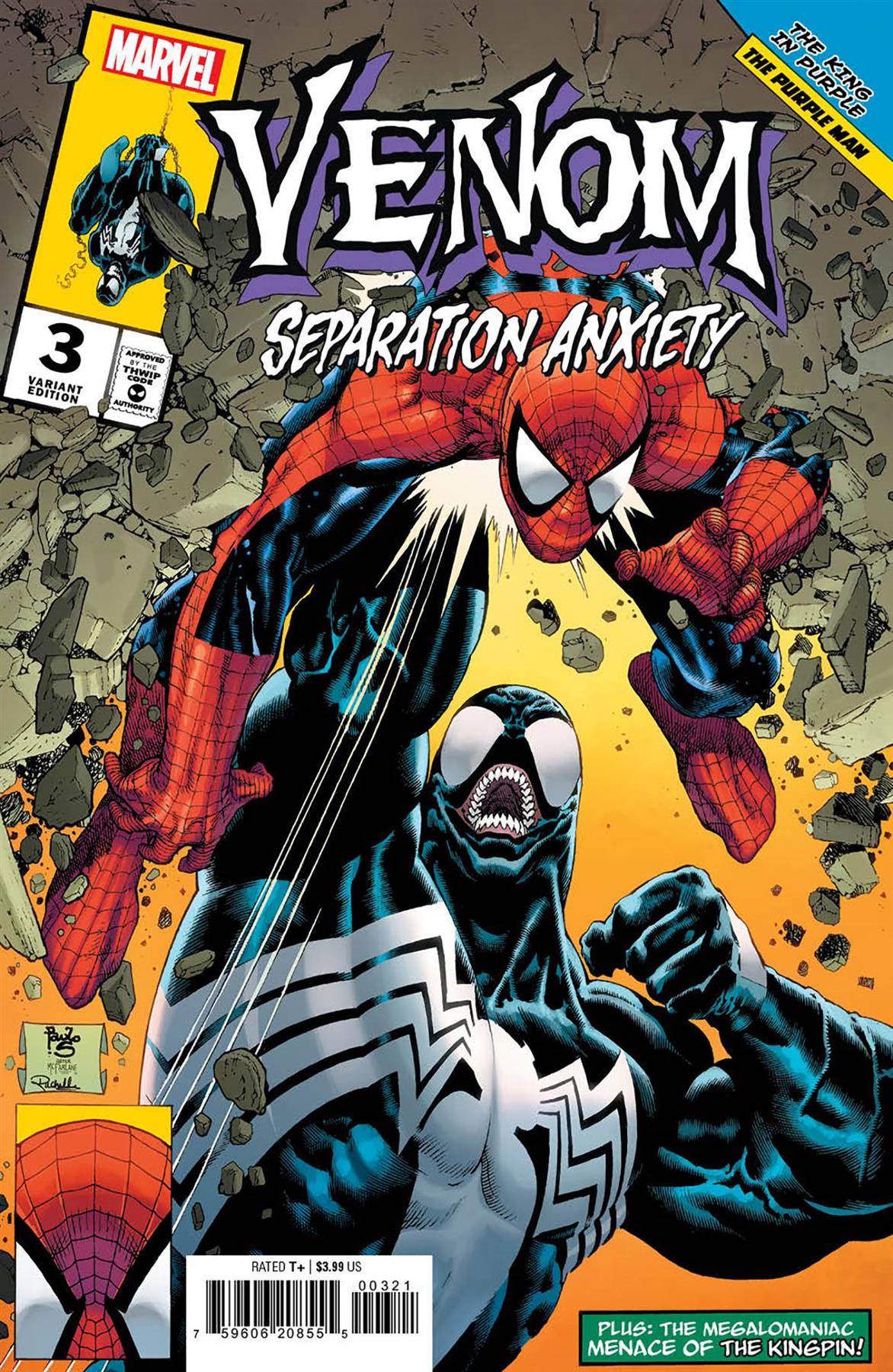 Venom Separation Anxiety #3 Paulo Siqueira Homage Var Paulo Siqueira Homage Var Marvel Prh Comic Book 2024