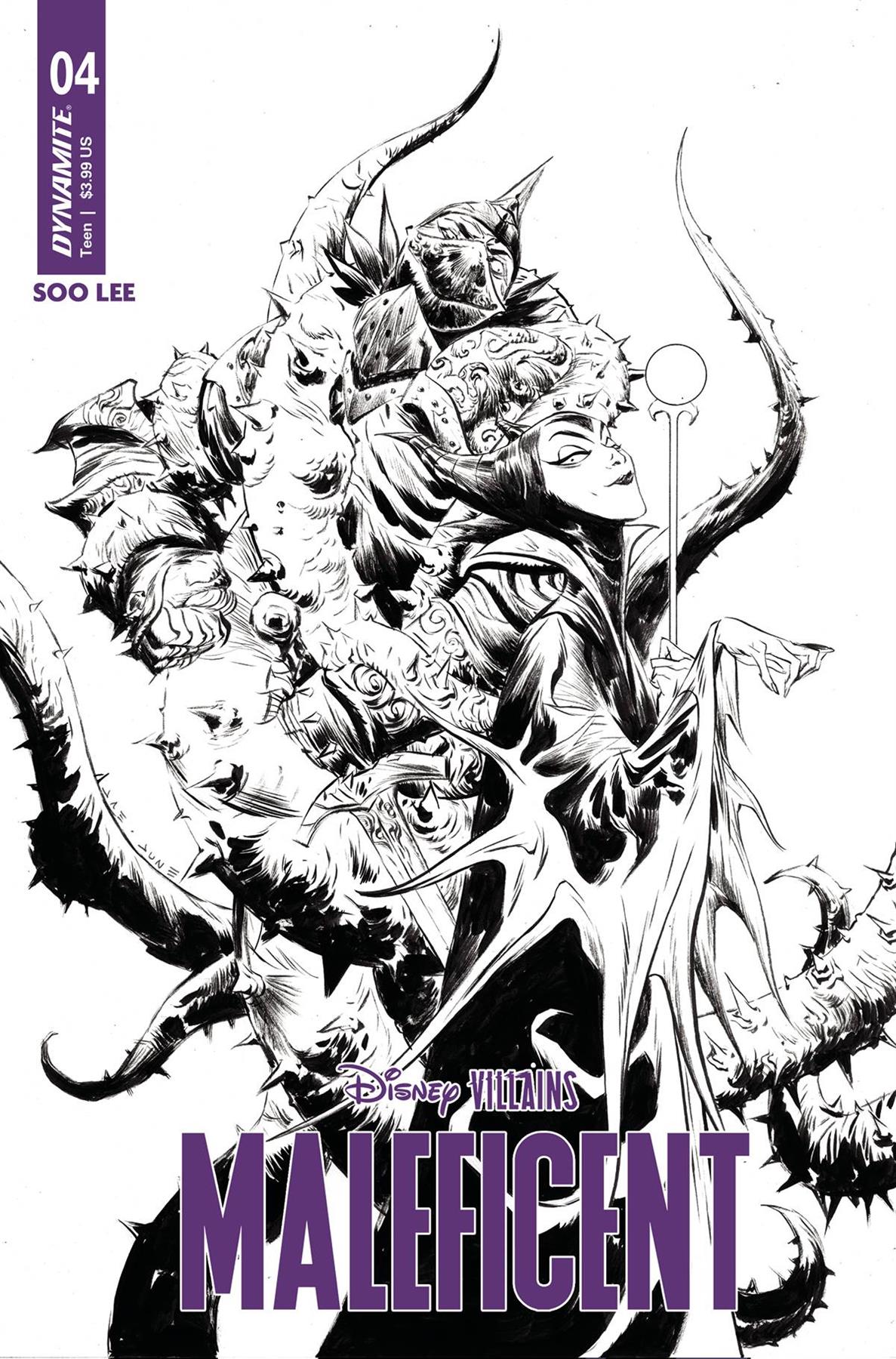 Disney Villains Maleficent #4 Cvr G 10 Copy Incv Jae Lee B&w Dynamite Comic Book