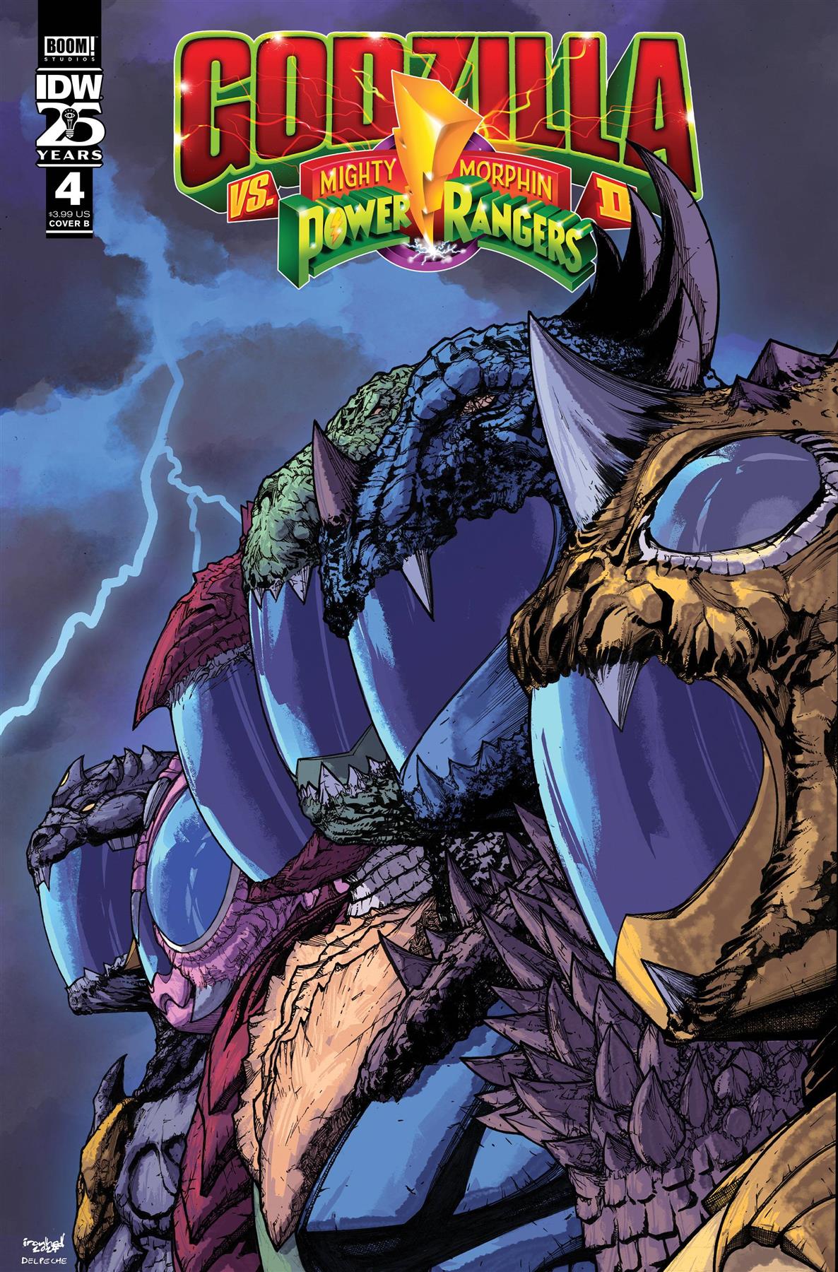 Godzilla Vs Mmpr Ii #4 Cvr B Sanchez Idw-prh Comic Book