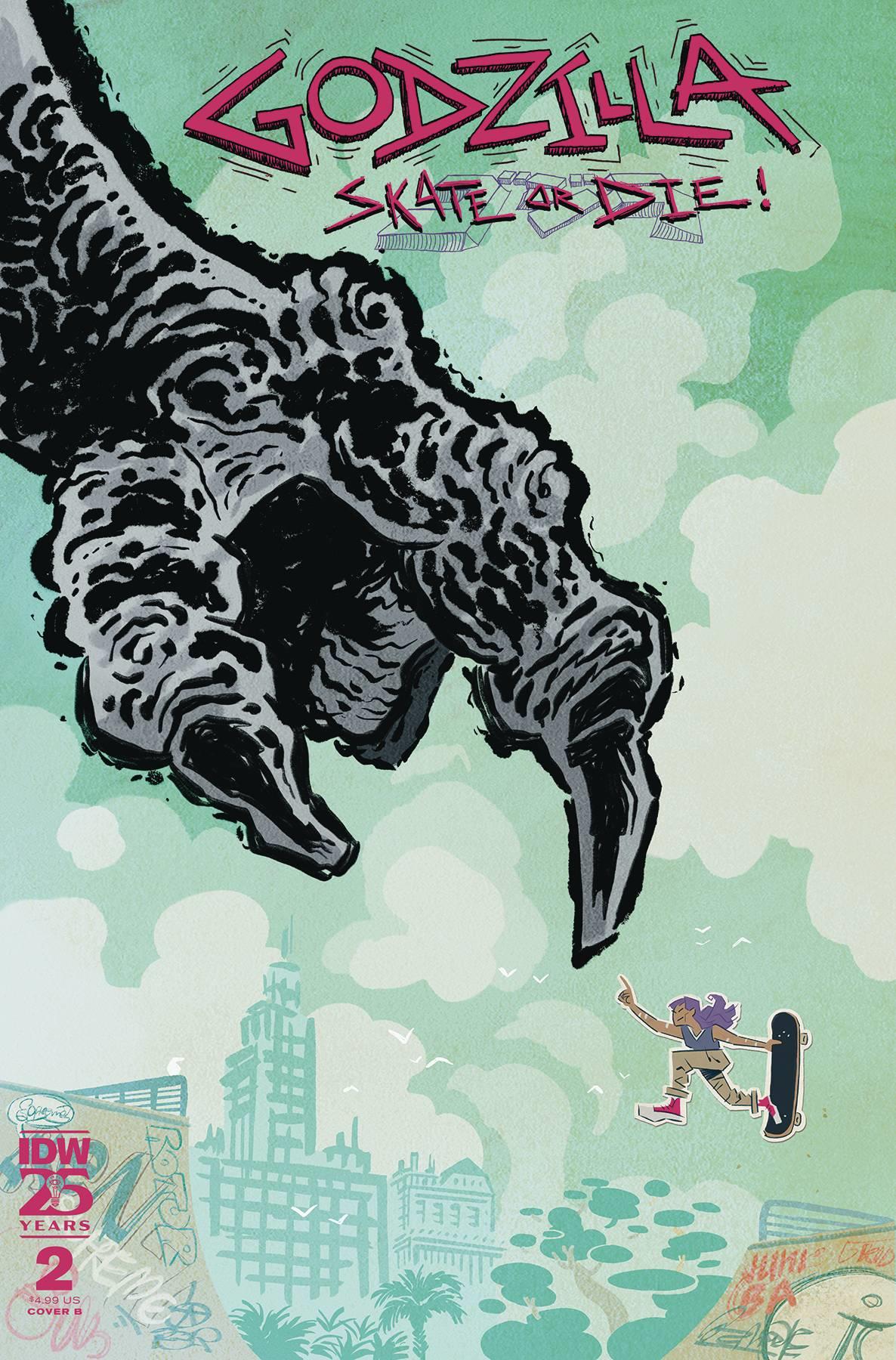 Godzilla Skate Or Die #2 Cvr B Ba Idw-prh Comic Book