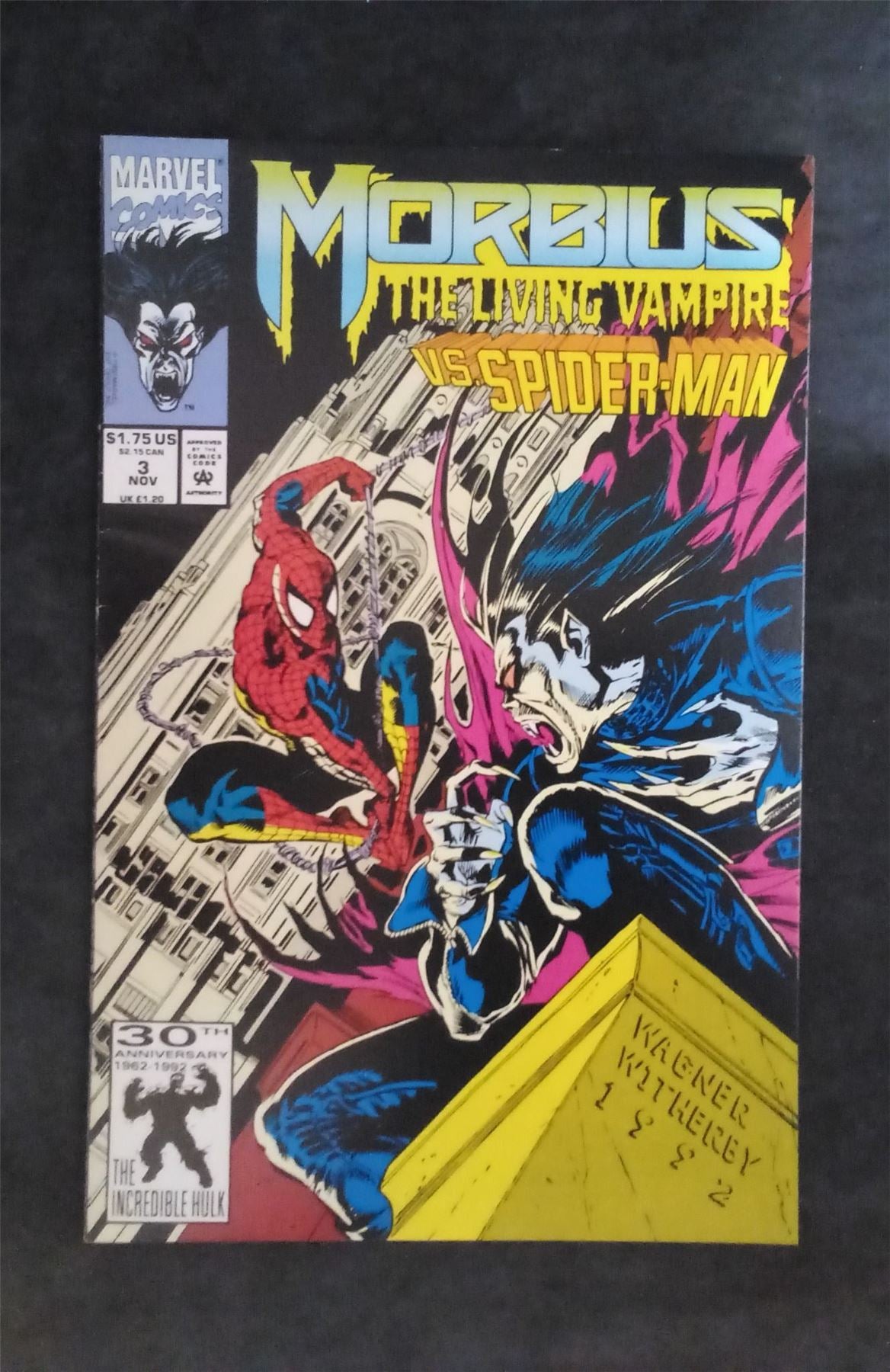 Morbius: The Living Vampire #3 1992 marvel Comic Book