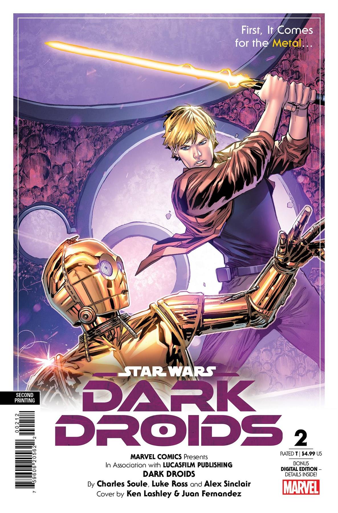 Star Wars Dark Droids #2 2nd Ptg Ken Lashley Var Marvel Prh Comic Book