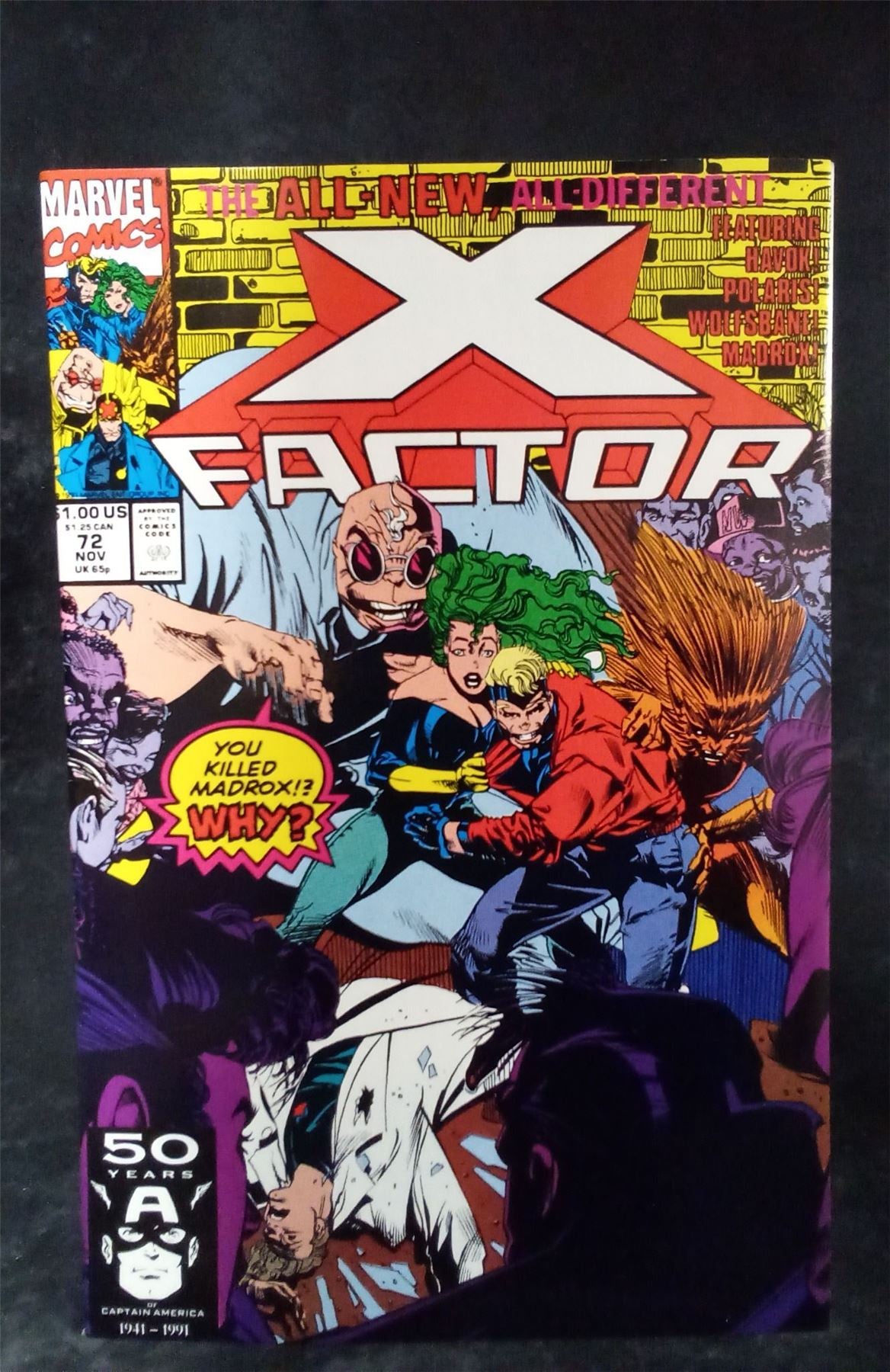 X-Factor #72 Direct Edition 1991 Marvel Comics Comic Book