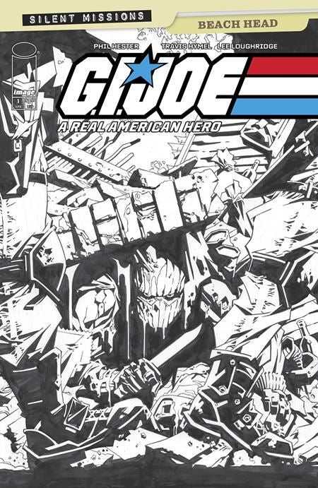 Gi Joe A Real American Hero Beach Head #1 (one Shot) Cvr C Inc 1:10 Phil Hester B&w Var Image Comics Comic Book