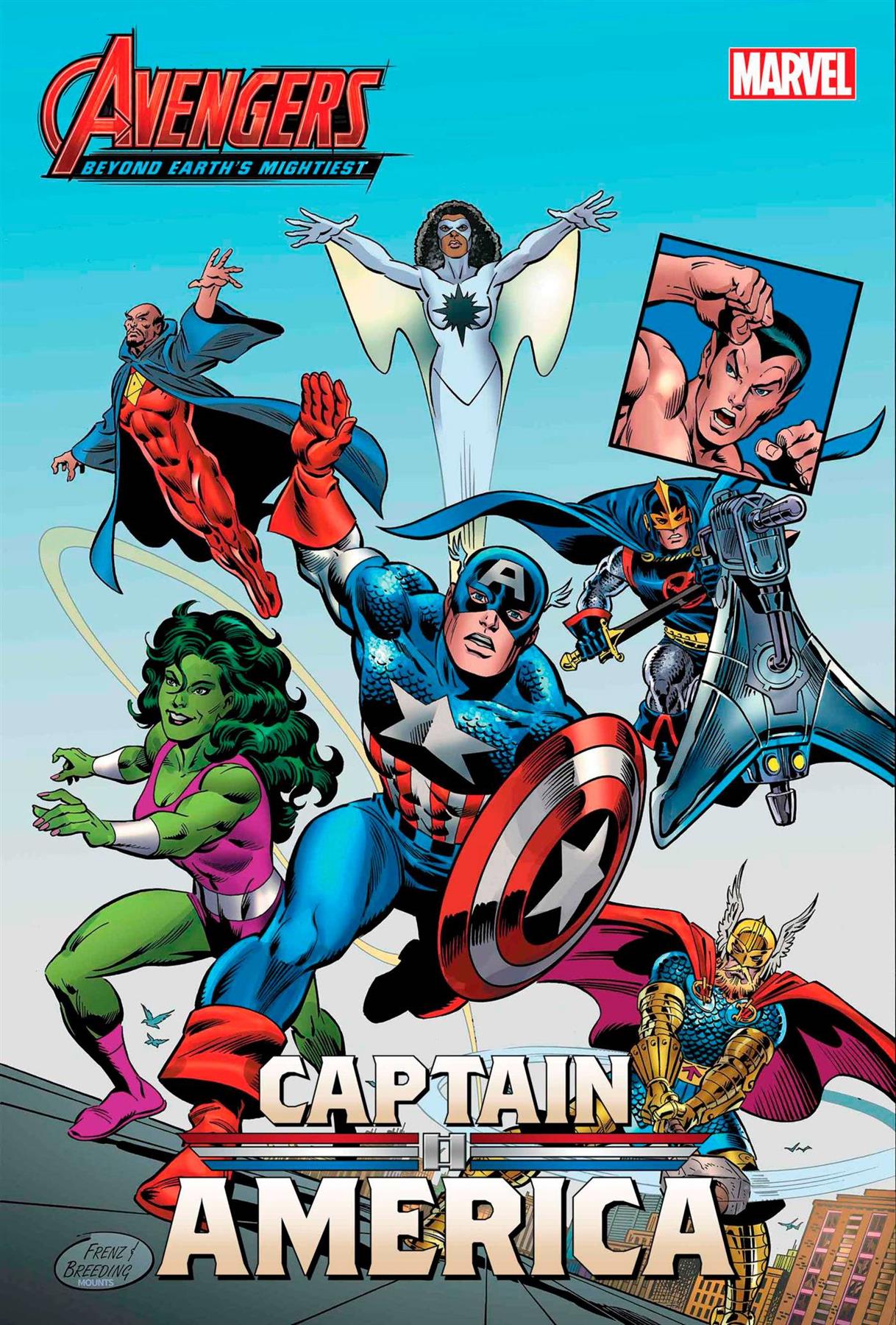 Captain America #3 Ron Frenz Avengers 60th Var (Ron Frenz Avengers 60th Var) Marvel Prh Comic Book 2023