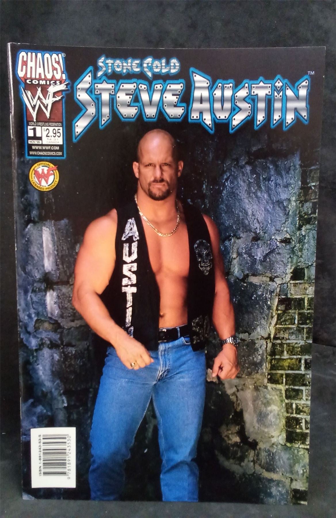 Stone Cold Steve Austin #1 Photo Cover 1999 Chaos Comics Comic Book