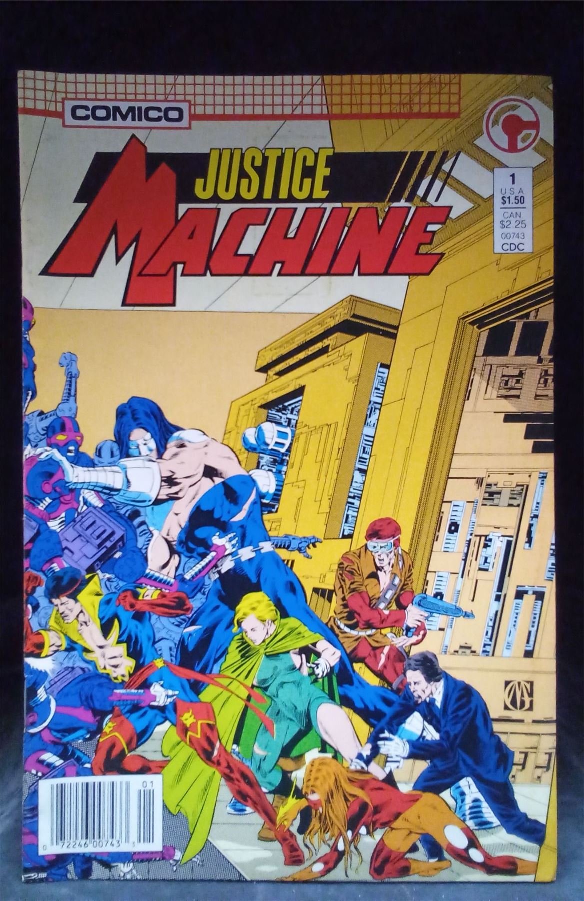 Justice Machine #1 Newsstand Edition 1987 Comico Comic Book