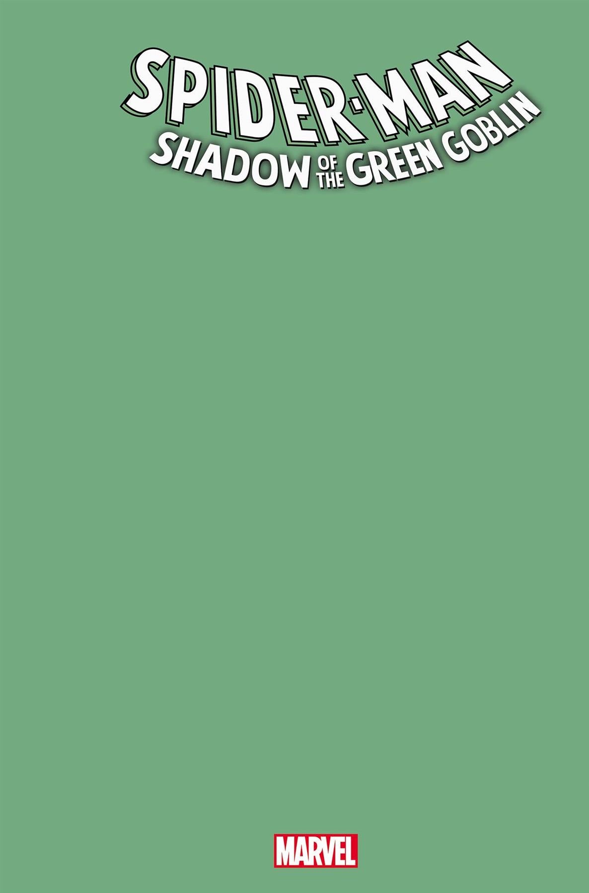 Spider-man Shadow Of Green Goblin #1 Green Blank Cvr Var (Green Blank Cvr Var) Marvel Prh Comic Book 2024