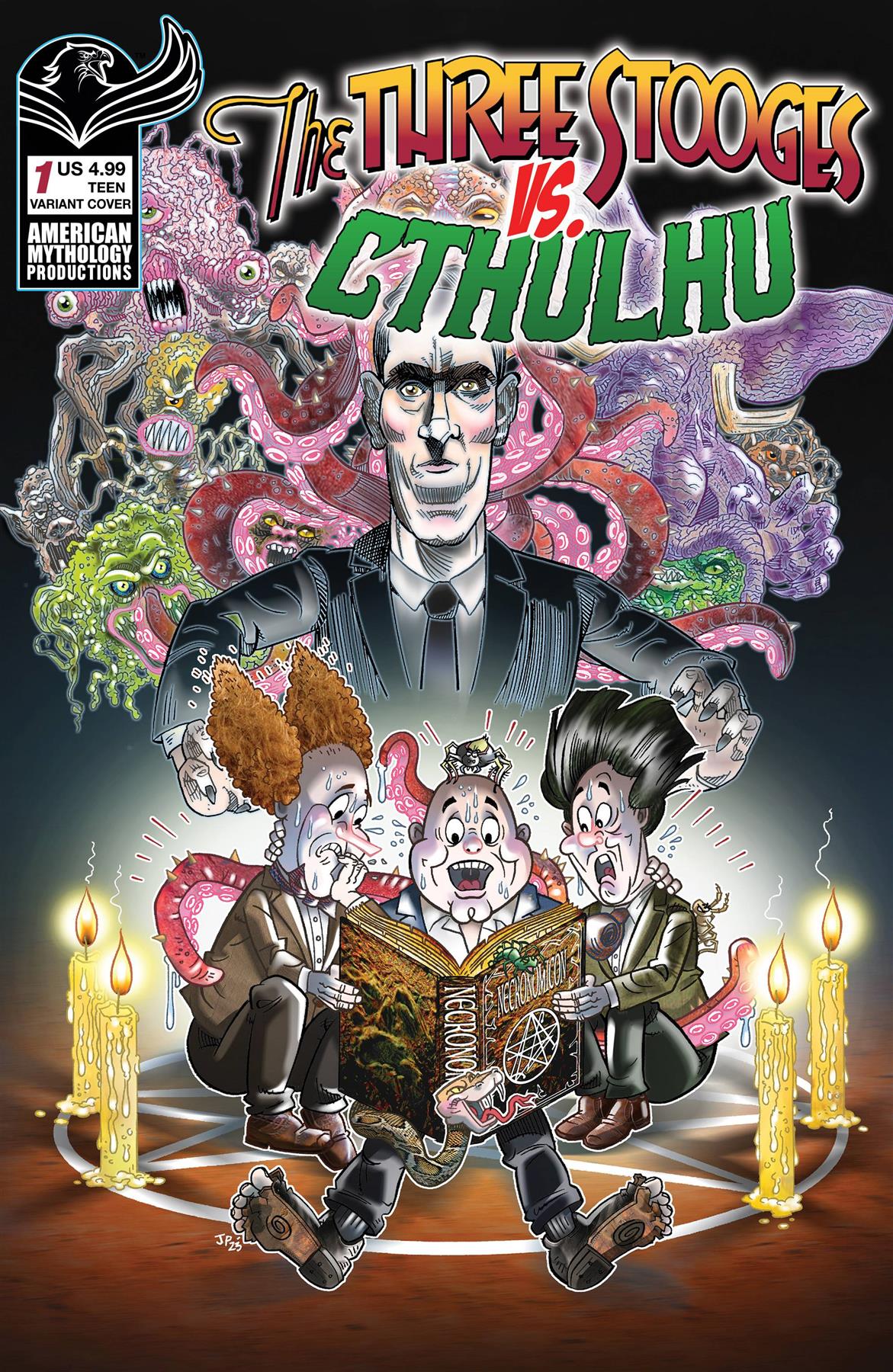 The Three Stooges Vs Cthulhu #1 Cvr B Pacheco American Mythology Productions Comic Book
