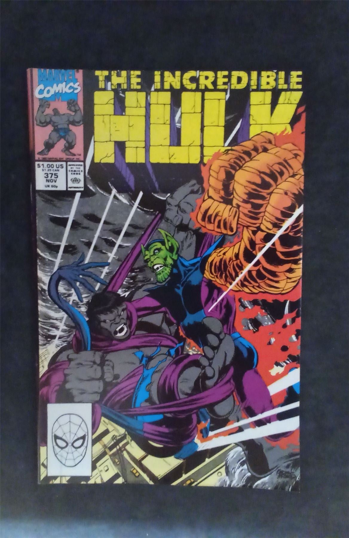 The Incredible Hulk #375 1990 marvel Comic Book