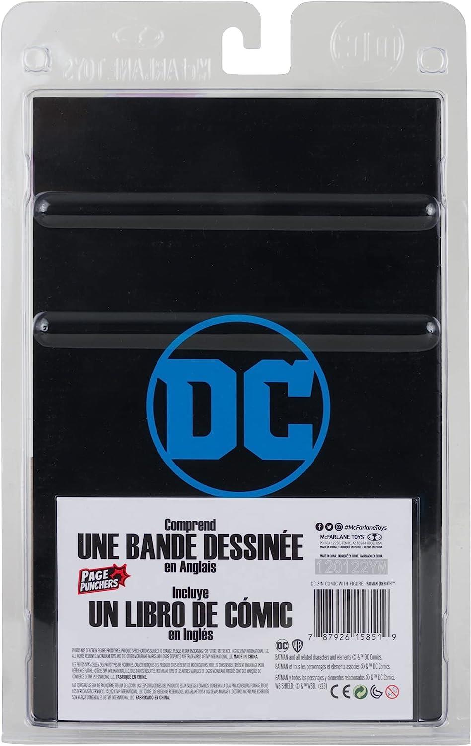 Dc Direct Wv3 Batman Rebirth 3in Aciton Figure w/comic