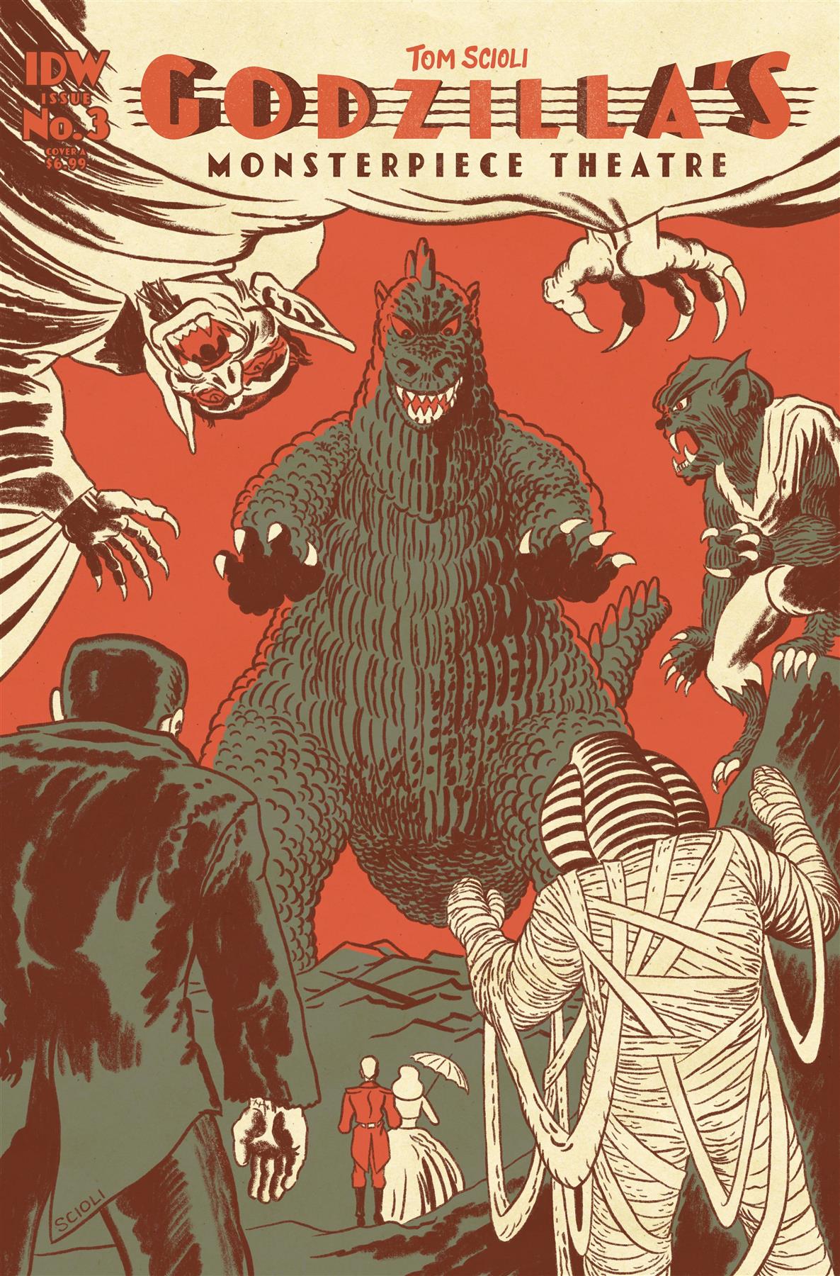Godzilla Monsterpiece Theatre #3 Cvr A Scioli Idw-prh Comic Book