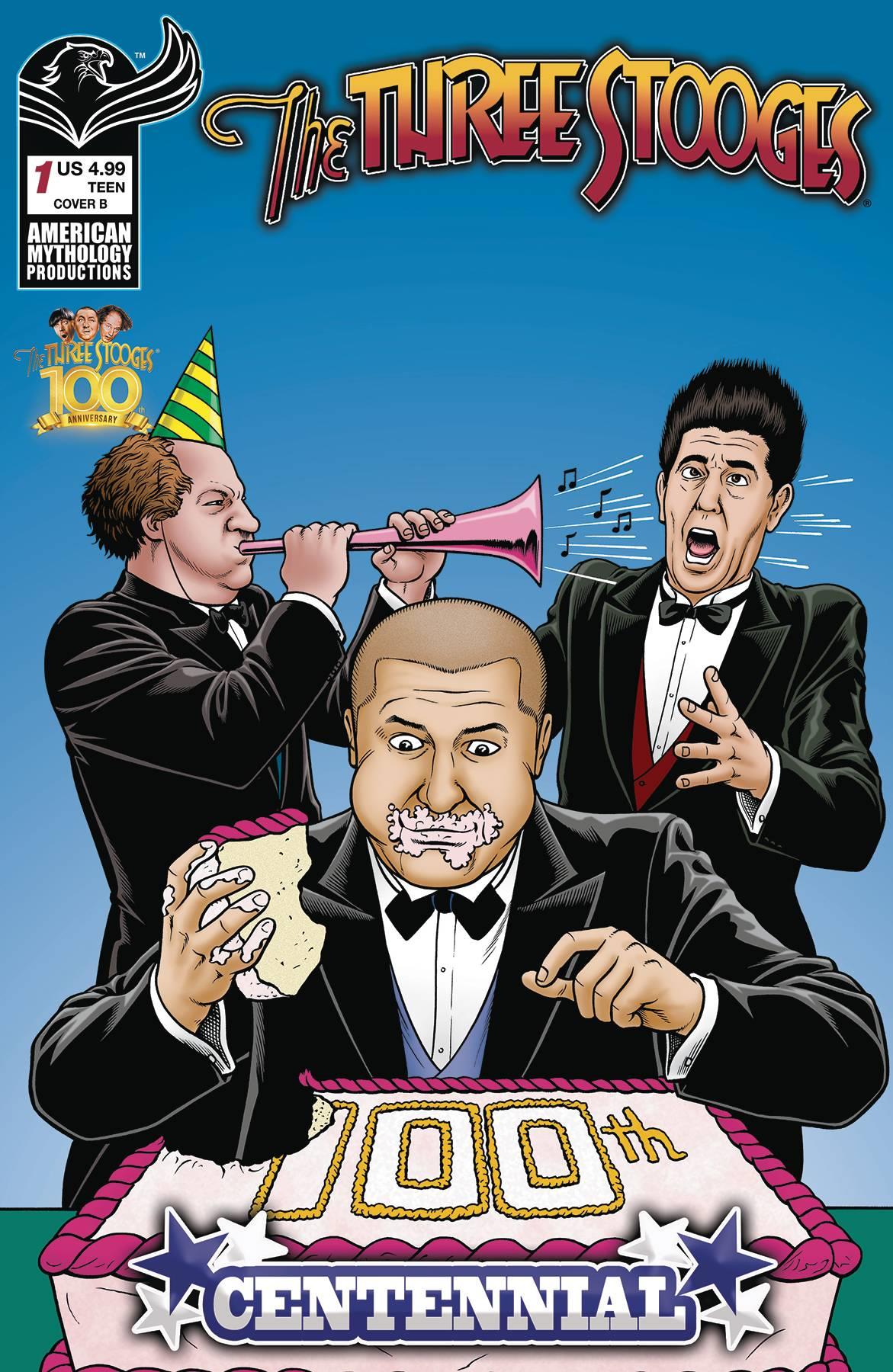 Three Stooges Centennial #1 Cvr A Fraim American Mythology Productions Comic Book