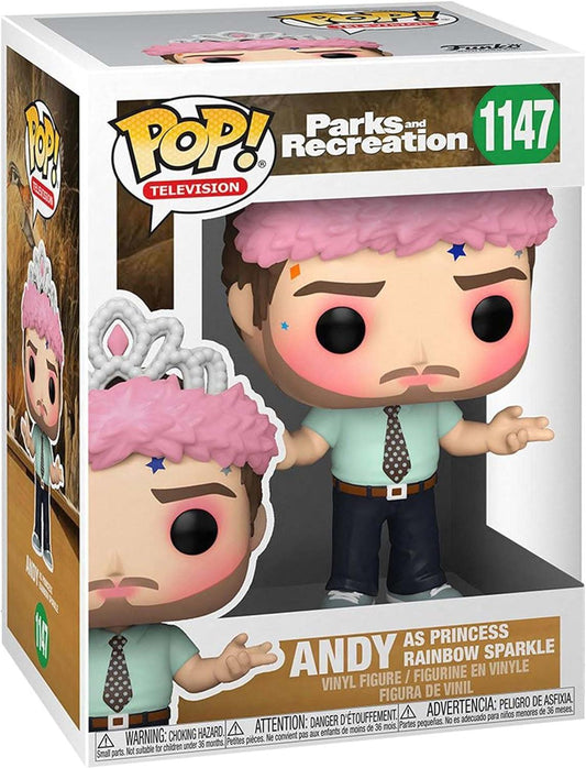 Funko POP TV: Parks and Rec - Andy as Princess Rainbow Sparkle, Multicolor (56166)