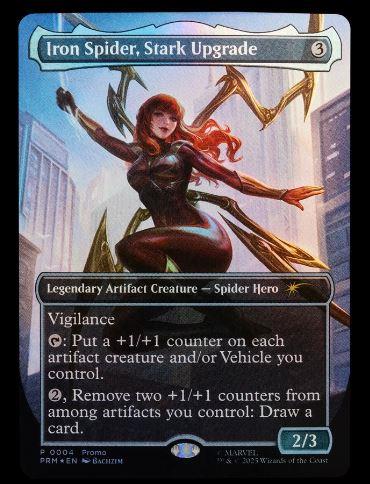 Spider-Man Marvel Legends Series Magic: The Gathering Mary Jane Watson (Iron Spider) 6-Inch Action Figure and Card by Hasbro