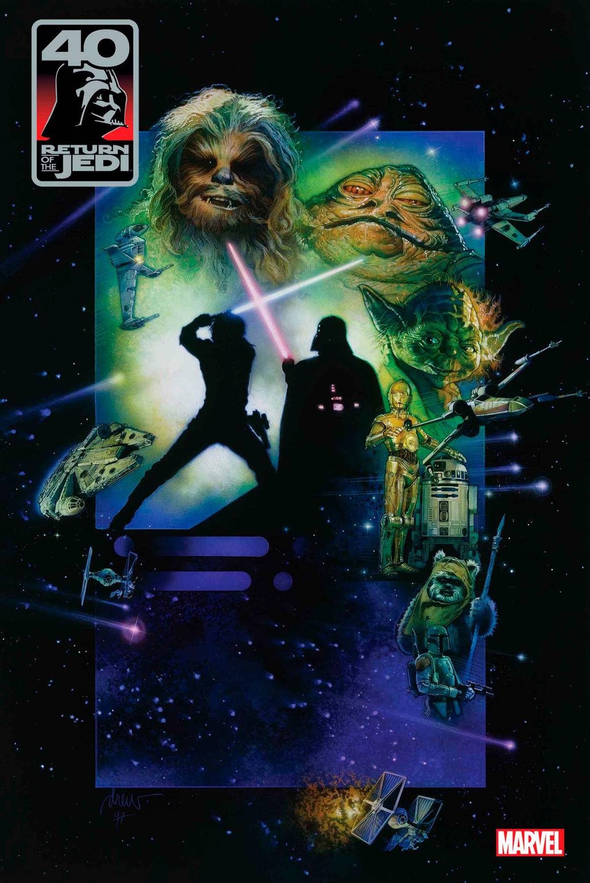Star Wars Return Of Jedi 40th Ann Sprouse #1 Movie Poster () Marvel Prh Comic Book 2023