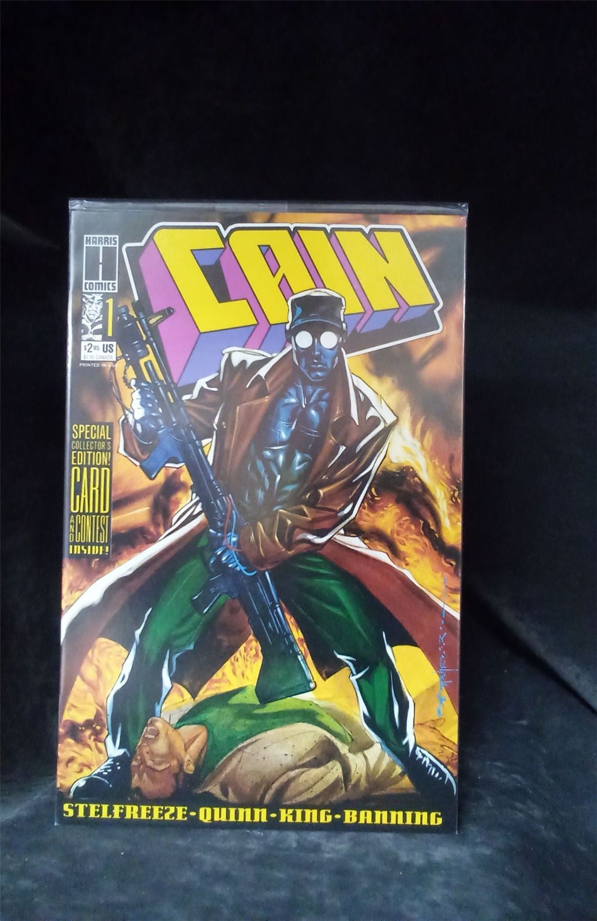Cain #1 w/trading card *sealed* 1993 harris comics Comic Book
