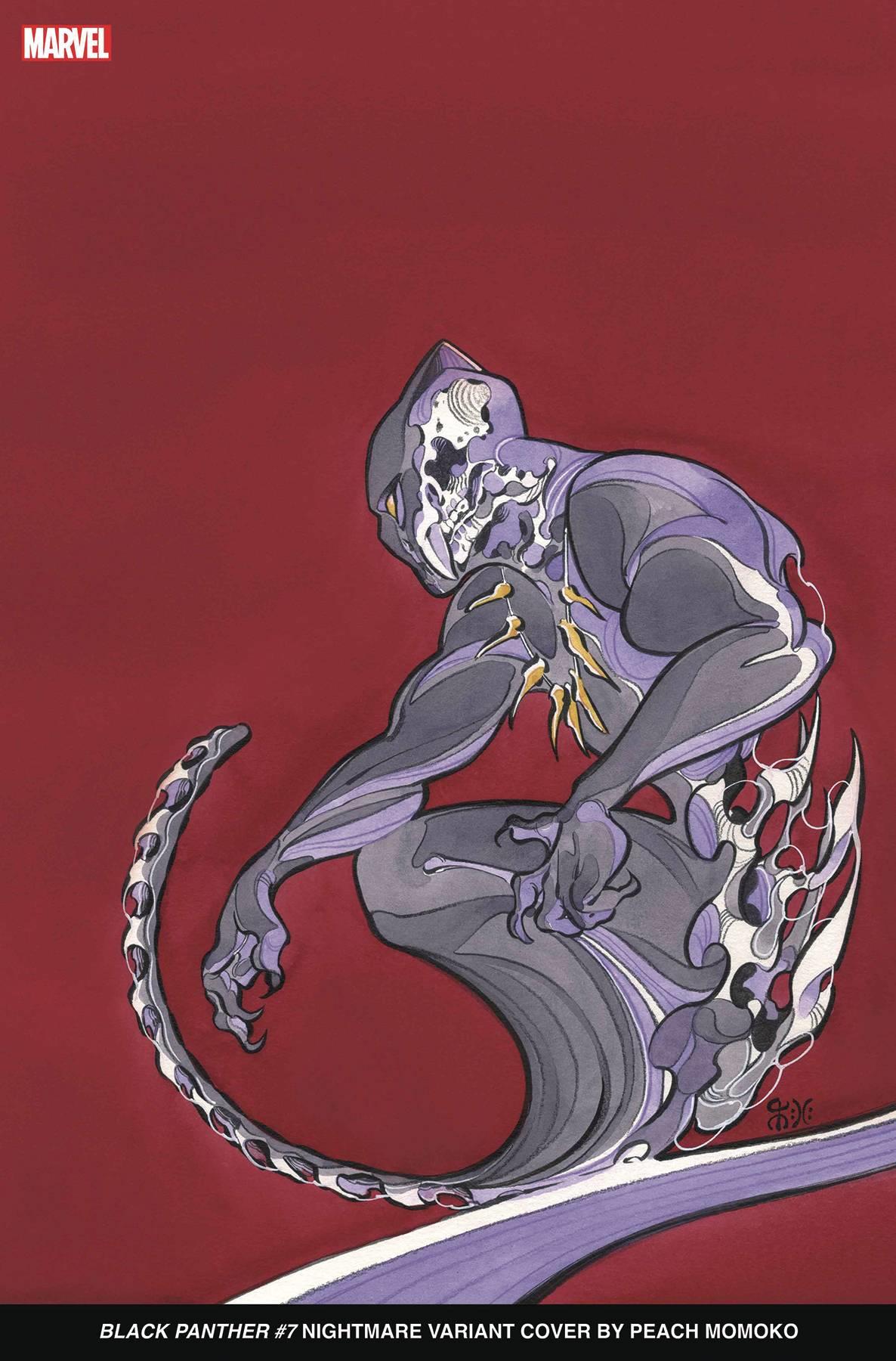 Black Panther #7 Peach Momoko Nightmare Var (Peach Momoko Nightmare Var) Marvel Prh Comic Book 2023