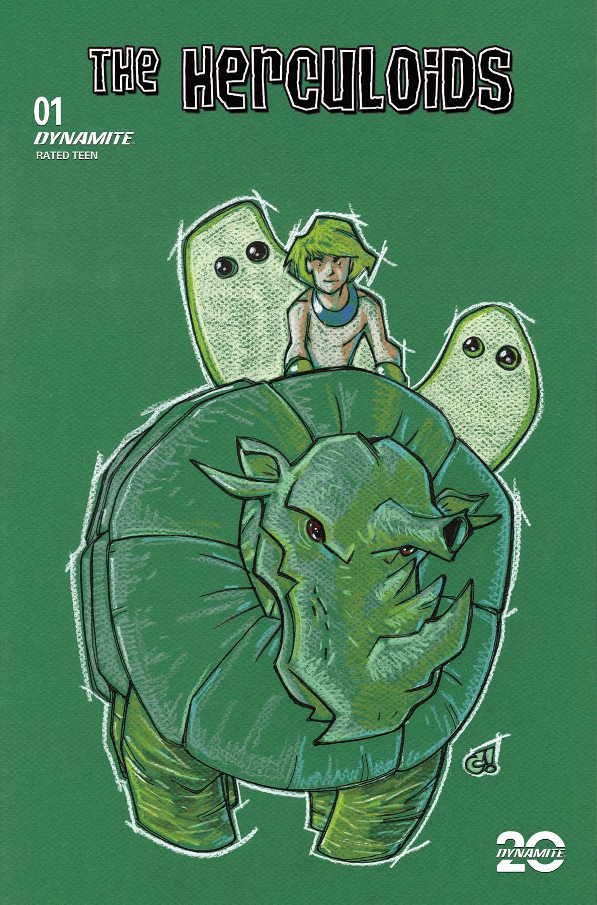 Herculoids #1 Cvr L 10 Copy Incv Rousseau Pastel Art Origina Dynamite Comic Book