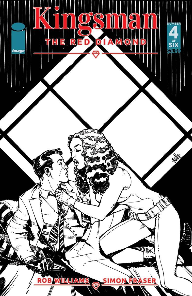 Kingsman Red Diamond #4 (Cvr B B&w Hamner) Image Comics Comic Book