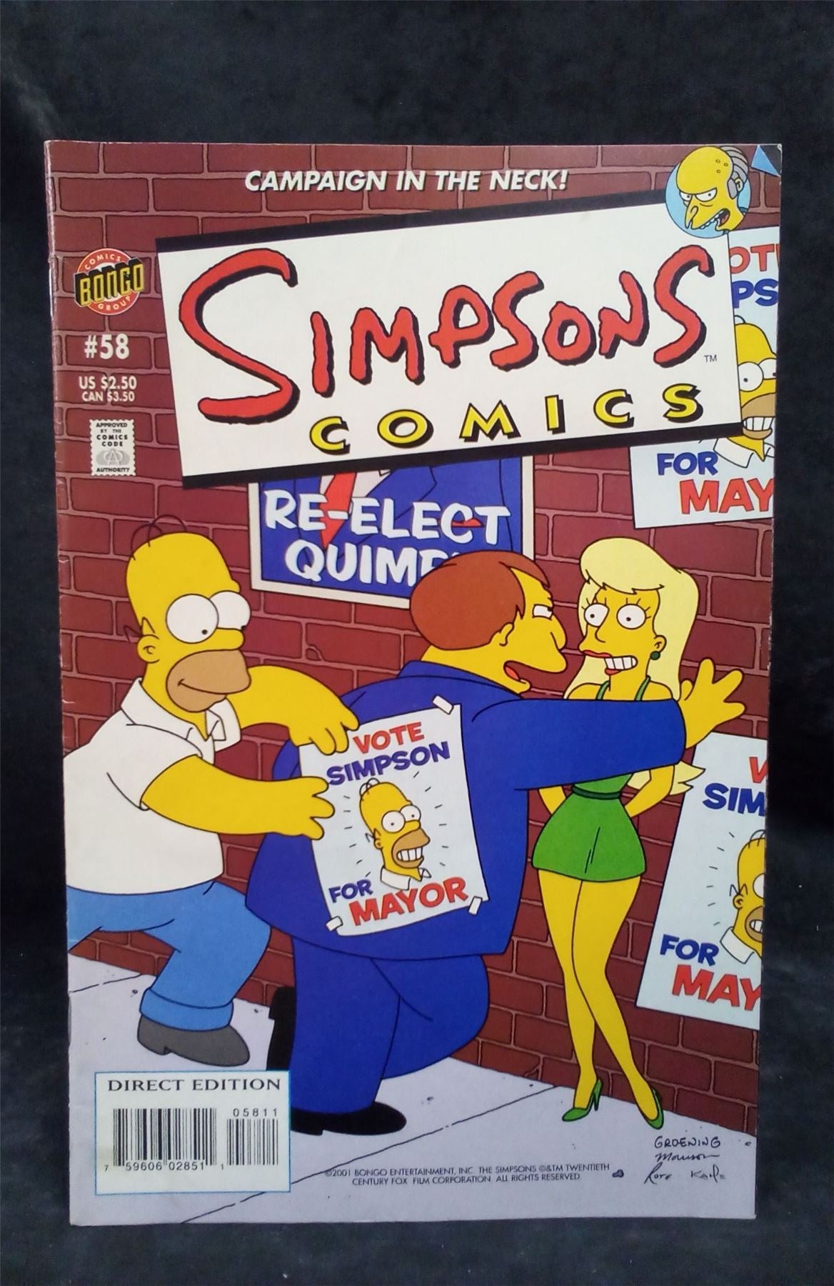 Simpsons Comics #58 2001 bongo Comic Book