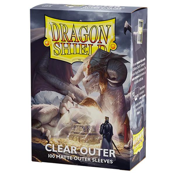 Dragon Shield Sleeves Standard Matte Outer Sleeves Clear 100 ct by Arcane Tinmen