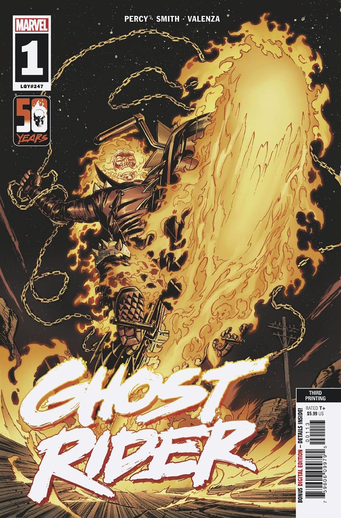 Ghost Rider #1 3rd Ptg Cory Smith Var Marvel Prh Comic Book