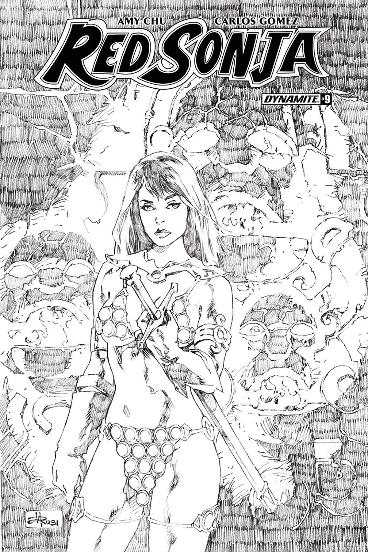 Red Sonja #9 Cvr H 30 Copy Rubi B&w Incv D. E. Comic Book