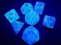 Chesex Mini 7 Die Dice Set - Luminary Sky/Silver