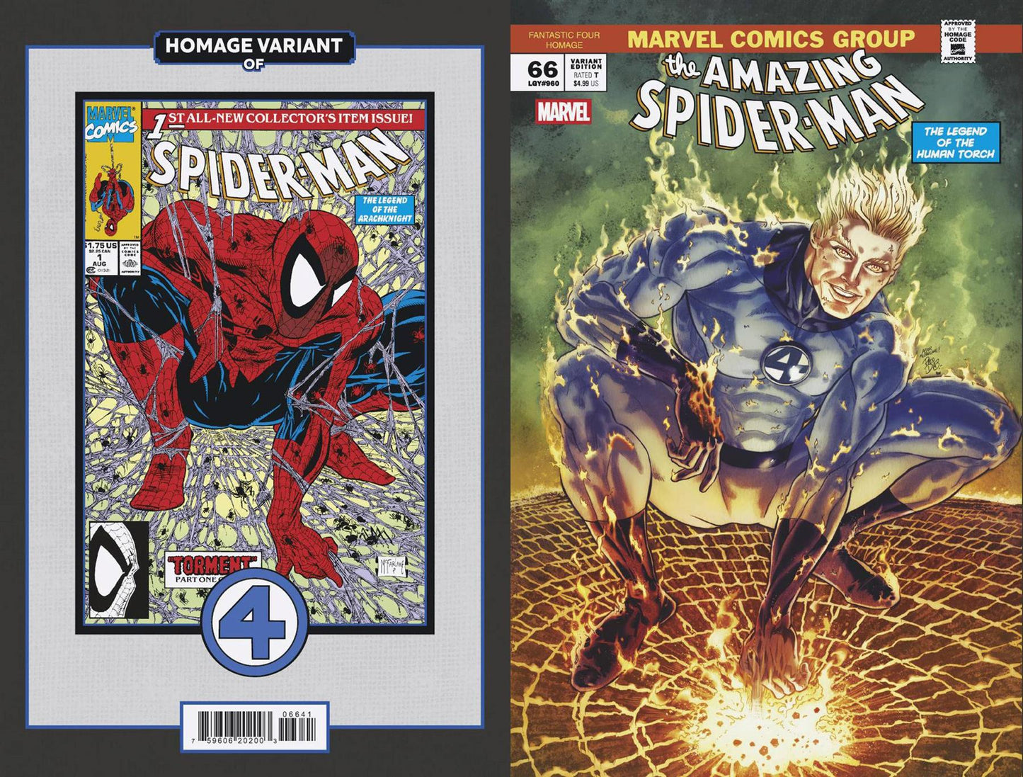 Amazing Spider-man #66 Paco Diaz Fantastic Four Homage Var Paco Diaz Fantastic Four Homage Var Marvel Prh Comic Book 2025