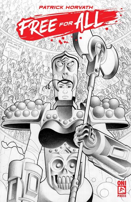Free For All #1 (One Shot) Cvr F Inc 1:10 Matt Lesniewski B&W Var Oni Press Comic Book