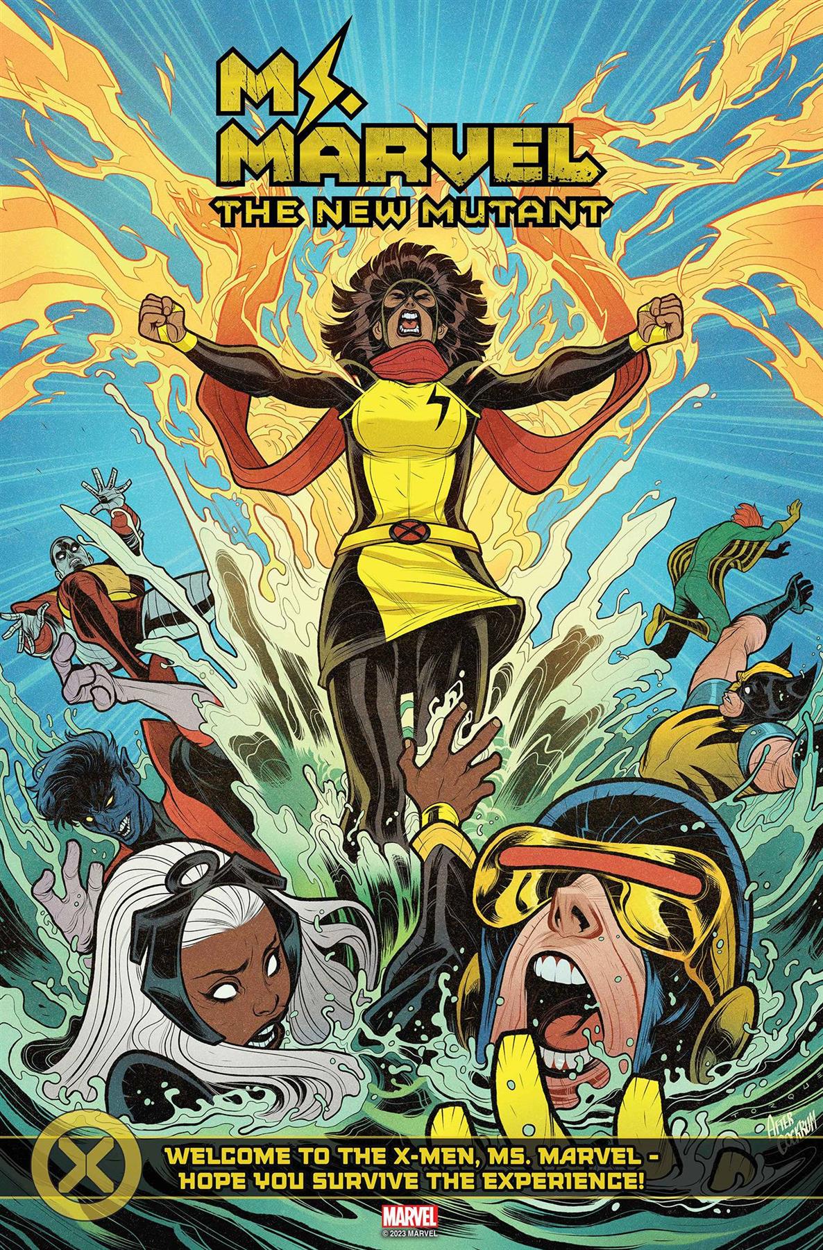 Ms Marvel New Mutant #1 Elizabeth Torque Team Homage Var (Elizabeth Torque Team Homage Var) Marvel Prh Comic Book 2023