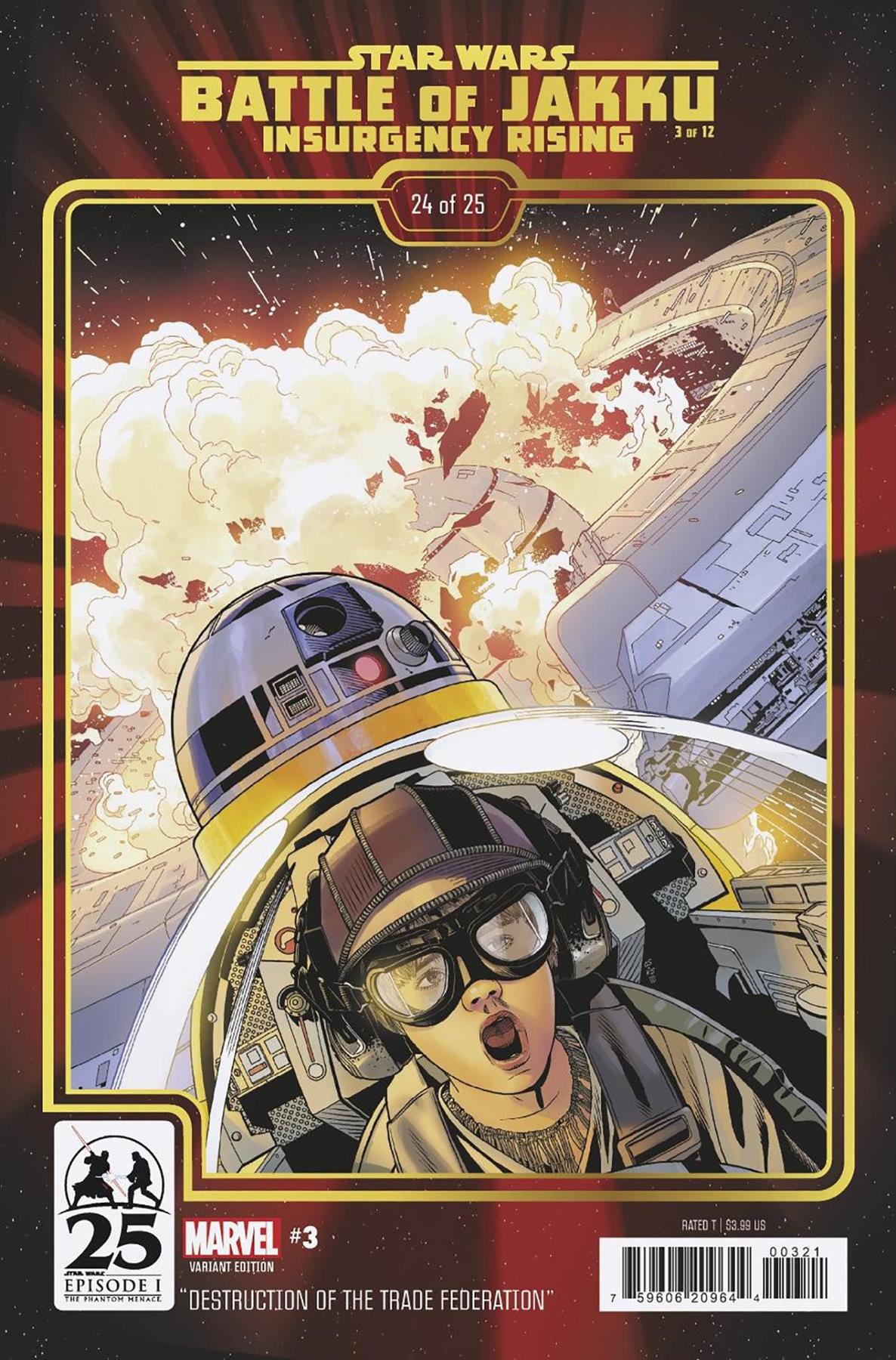 Star Wars Battle Of Jakku Insurgency Rising #3 25th Ann Var Marvel Prh Comic Book 2024