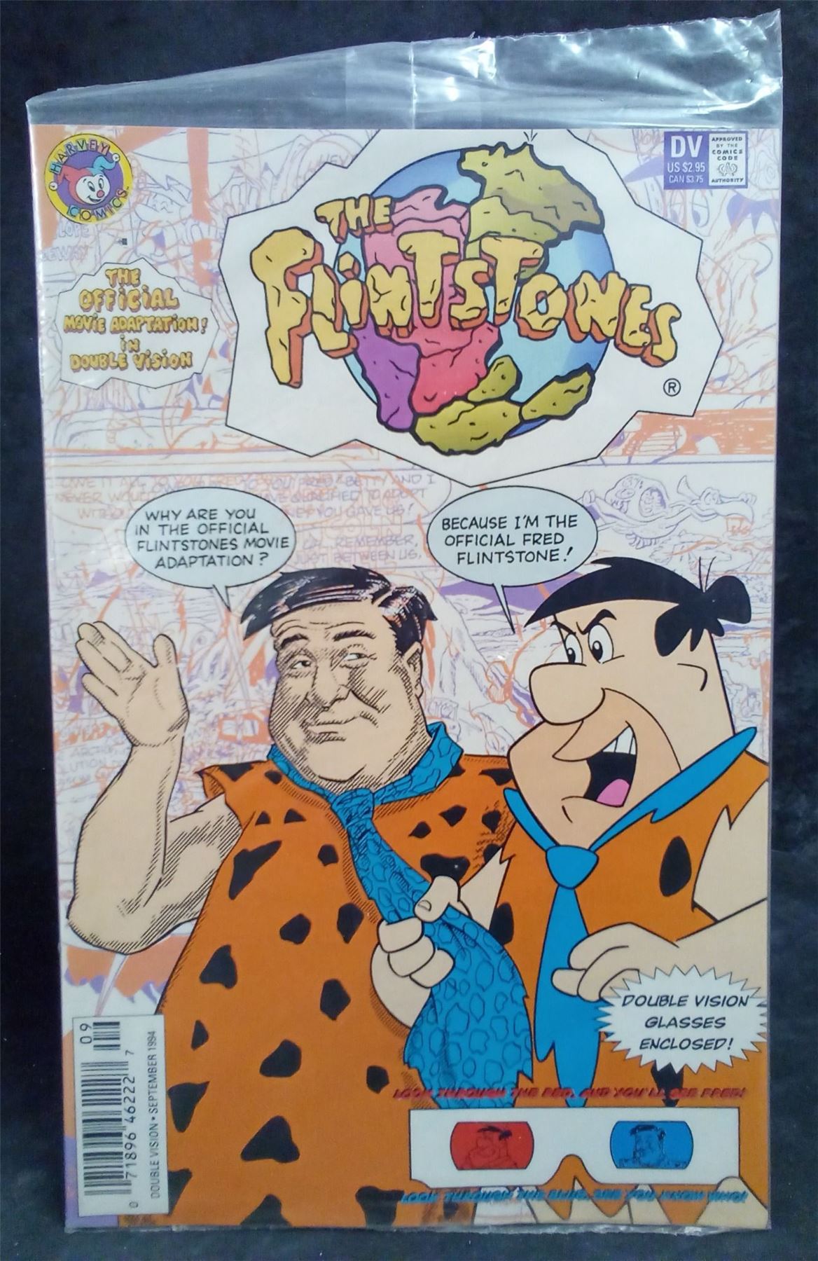 The Flintstones Doublevision #1 *Sealed* w/ 3D Glasses 1994 Harvey Comic Book
