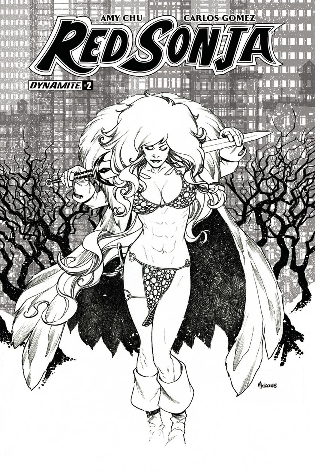 RED SONJA #2 CVR F 20 COPY MCKONE B&W INCV DE Comics Comic Book