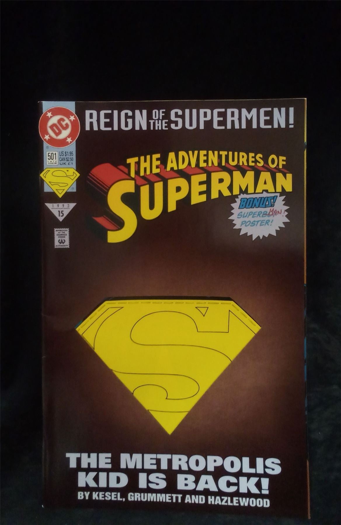 Adventures of Superman #501 Die-cut cover 1993 DC Comics Comic Book