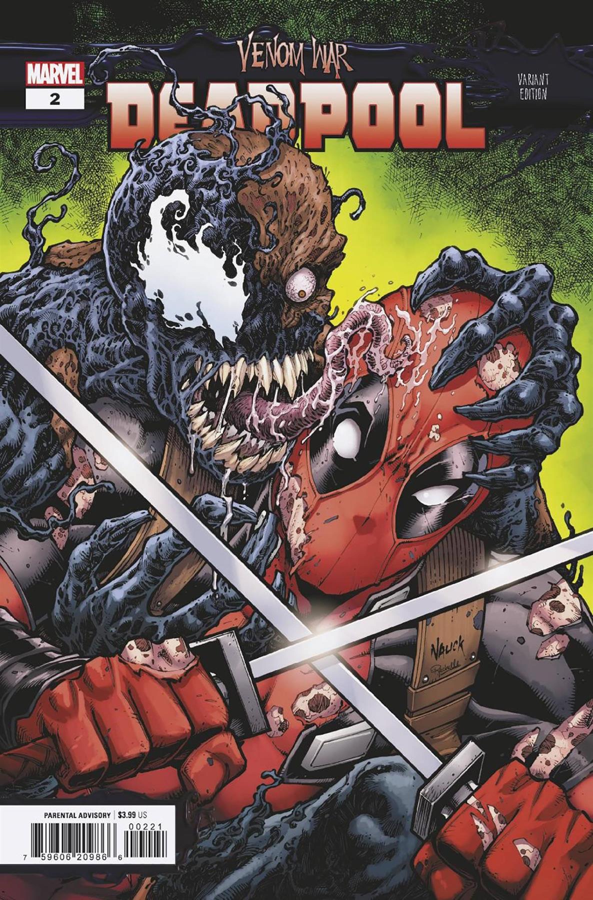 Venom War Deadpool #2 Todd Nauck Var Marvel Prh Comic Book 2024