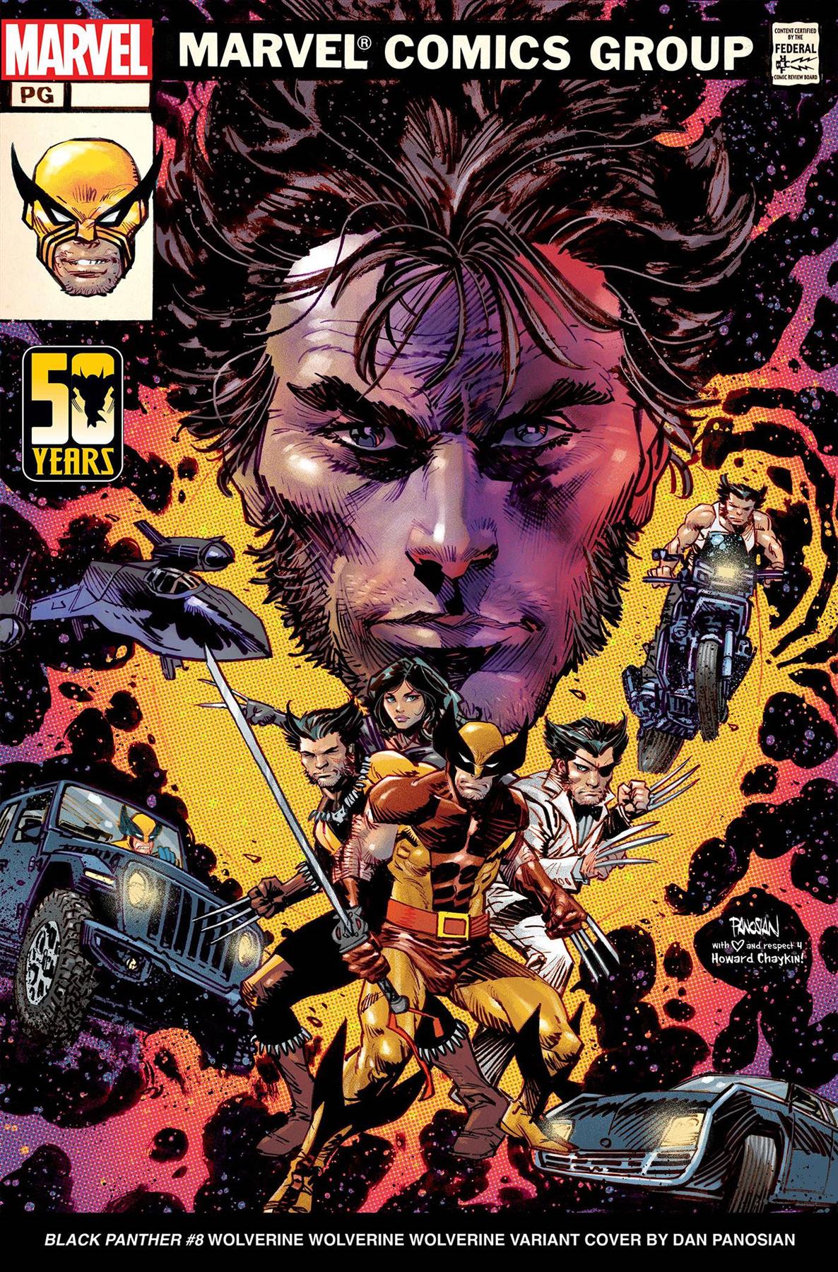 Black Panther #8 Panosian Wolverine Wolverine Wolverine Var (Panosian Wolverine Wolverine Wolverine Var) Marvel Prh Comic Book 2024