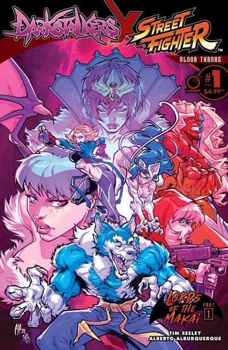 DARKSTALKERS X STREET FIGHTER BLOOD THRONE #1 (ONE SHOT) CVR A ALBERTO ALBURQUERQUE Previously FOC'd on 4/28/2025 UDON Entertainment Comic Book 2025
