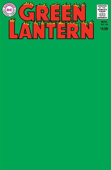 Green Lantern #59 Facsimile Edition Cvr C Blank Var DC Comics Comic Book