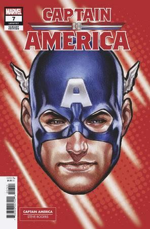 Captain America #7 Mark Brooks Headshot Var (Mark Brooks Headshot Var) Marvel Prh Comic Book 2024