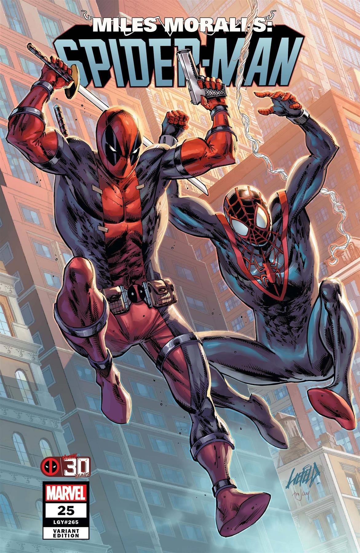 Miles Morales Spider-man #25 Liefeld Deadpool 30th Var Marvel Comics Comic Book