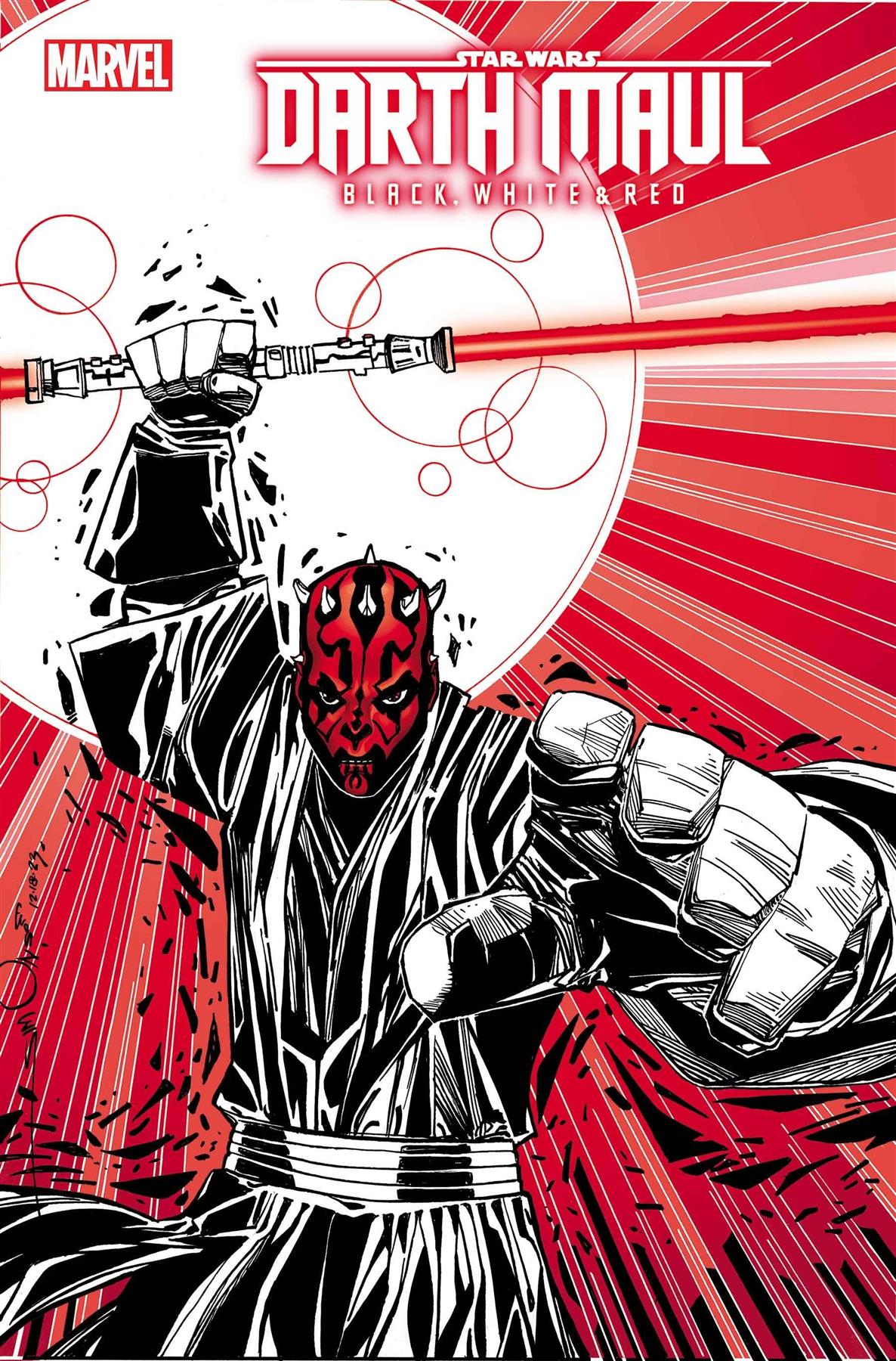 Star Wars Darth Maul Bw Red #4 Walt Simonson Var Walt Simonson Var Marvel Prh Comic Book 2024