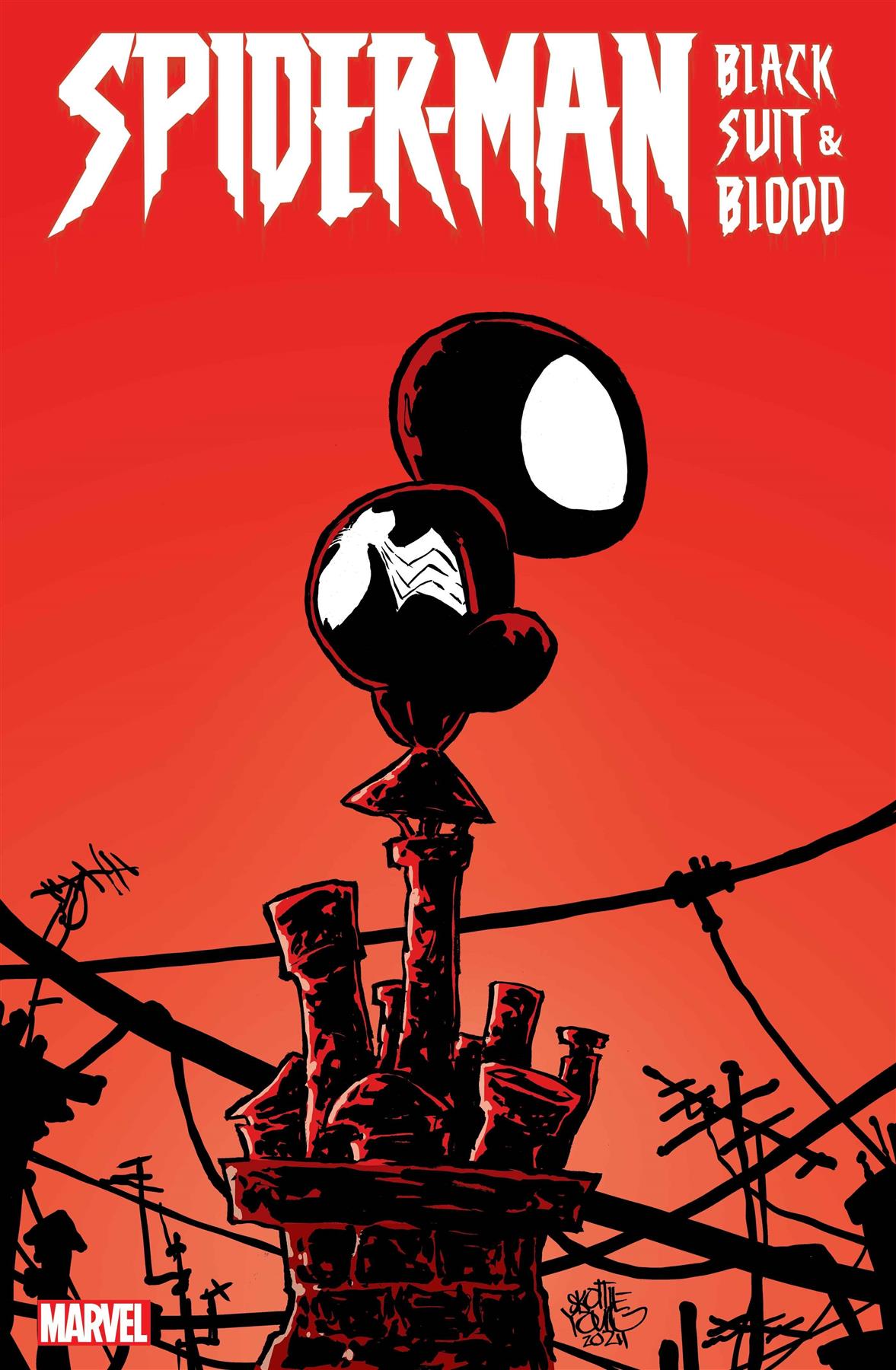 Spider-man Black Suit And Blood #1 Skottie Young Var Marvel Prh Comic Book 2024