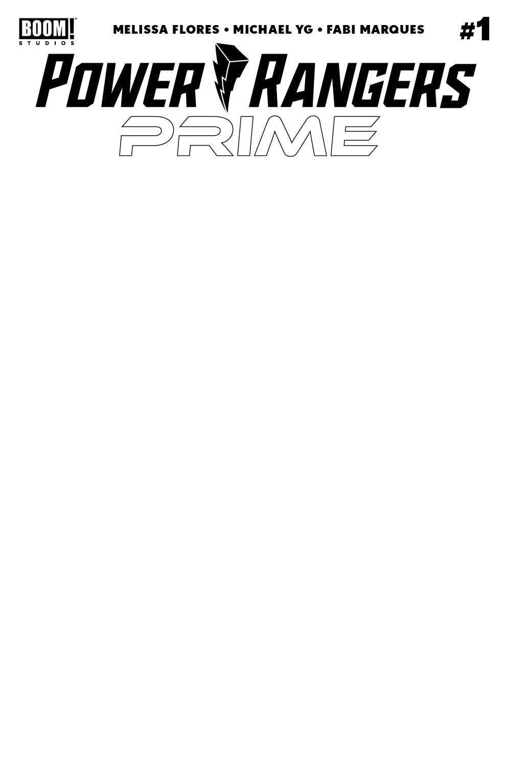 Power Rangers Prime #1 Cvr E Blank Sketch (c: 1-0-0) Boom! Studios Comic Book